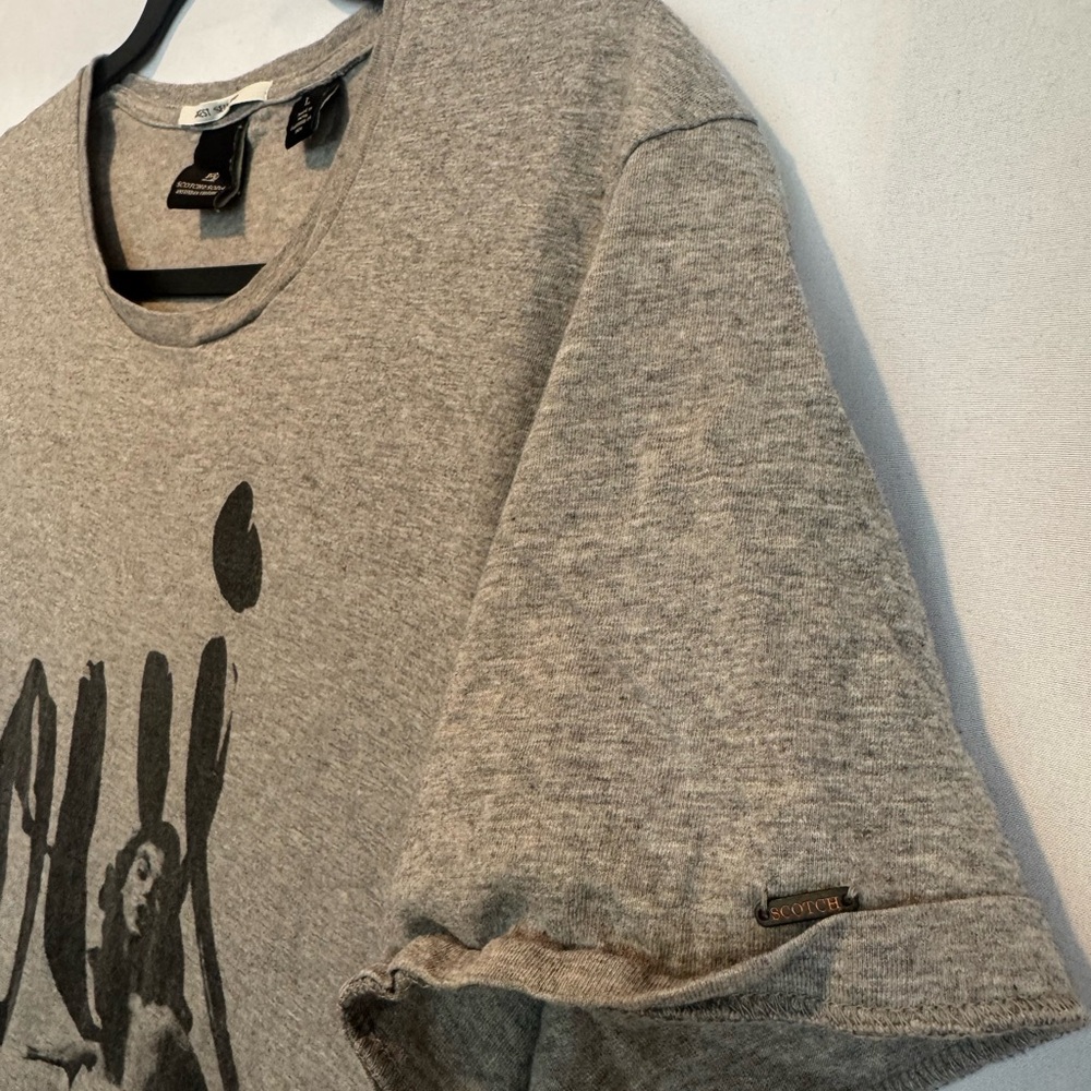 Scotch & Soda Gray Oui Graphic Tee - Picture 3 of 3